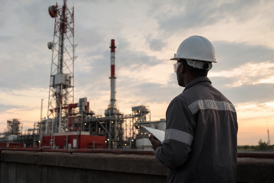 Technicien sur un site industriel et énergétique